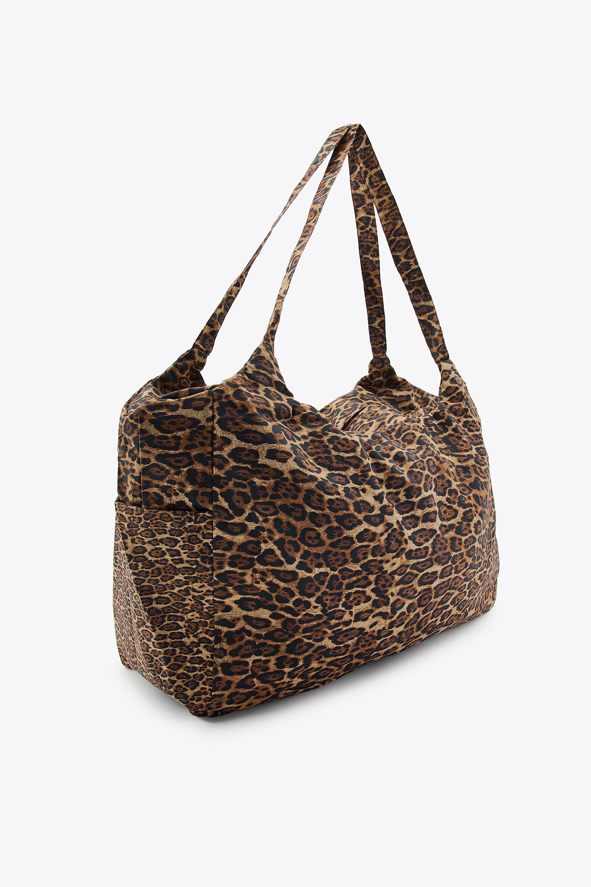 ANIMAL PRINT COTTON MAXI BAG
